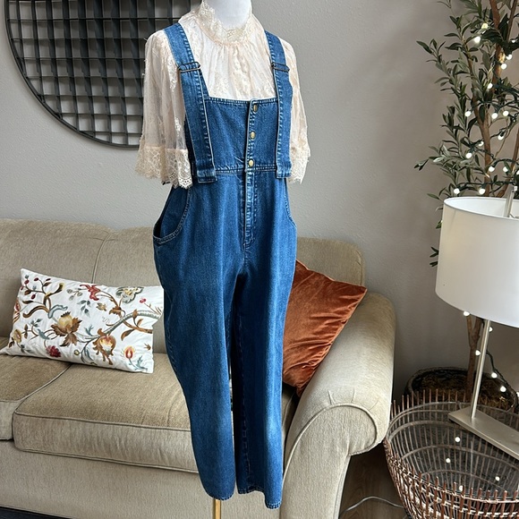 Denim - Snap and zip front overalls